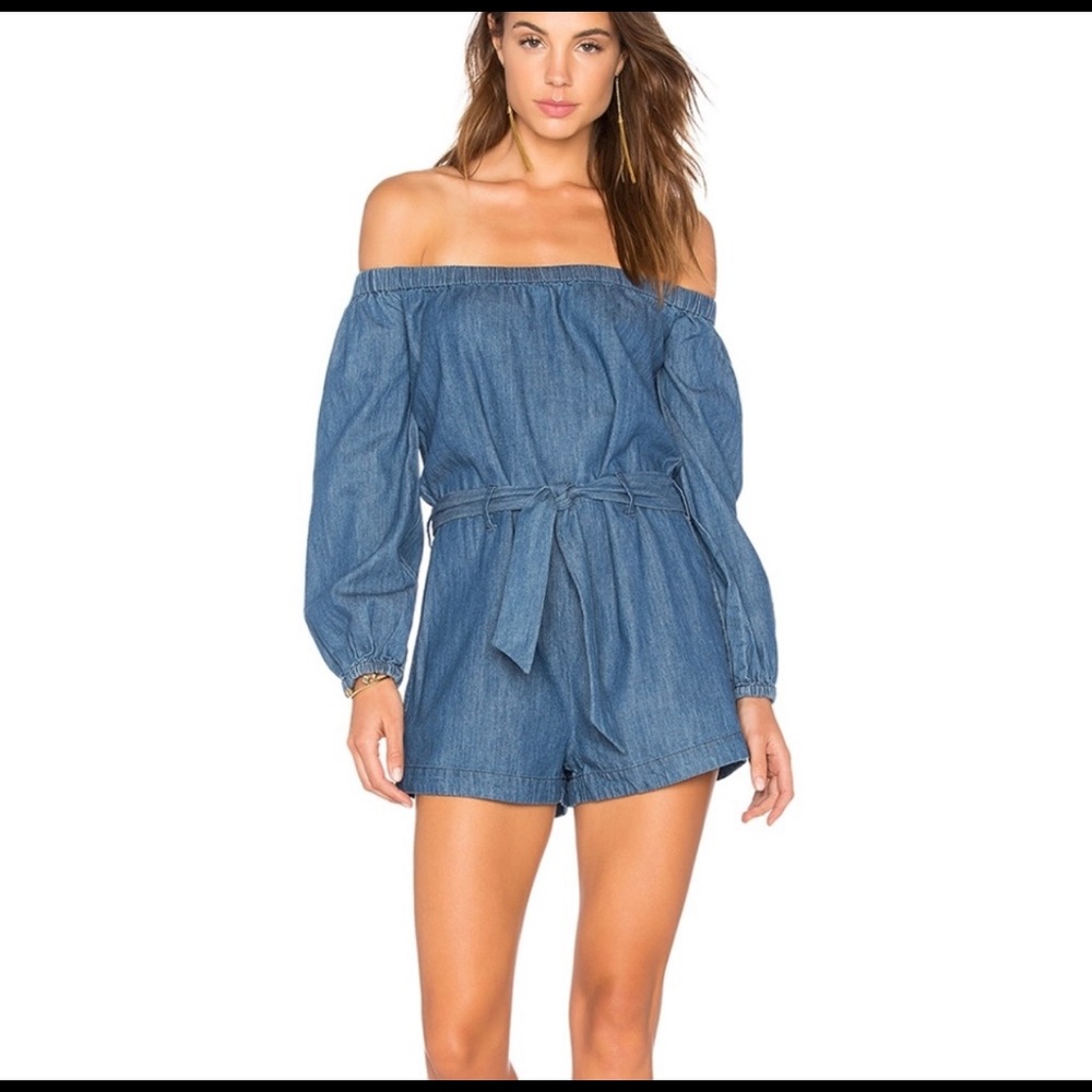Free People Denim Romper - Size L